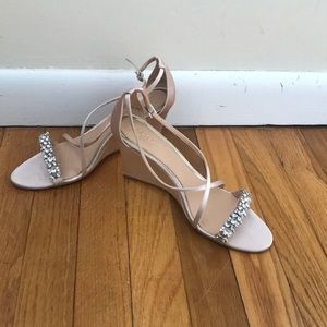 Champagne wedges with rhinestone details